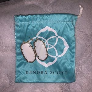 Kendra Scott Elle Gold Drop Earrings, White Pearl